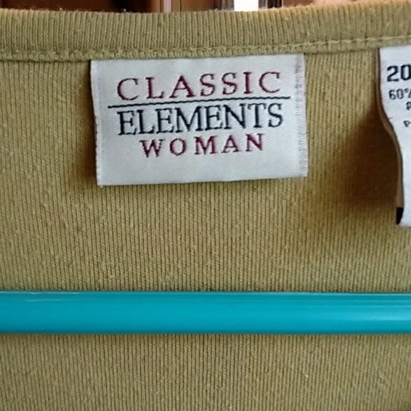 Women's olive green long sleeve pullover shirt - Picture 3 of 3